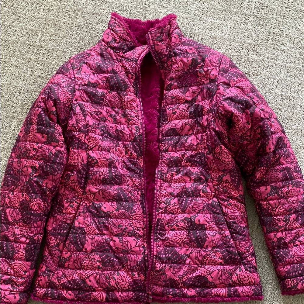 The North Face Gurls Butterfly Reversible Puffer Jacket/Coat